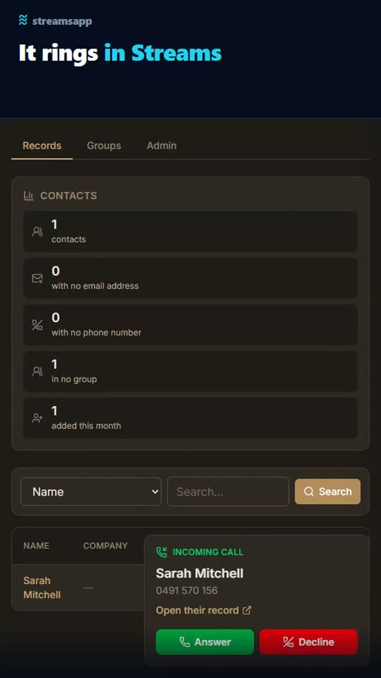 A business number that knows your customers